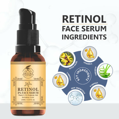 Skiura Nature Retinol 2 % With Vitamin E & Hyaluronic Face Serum