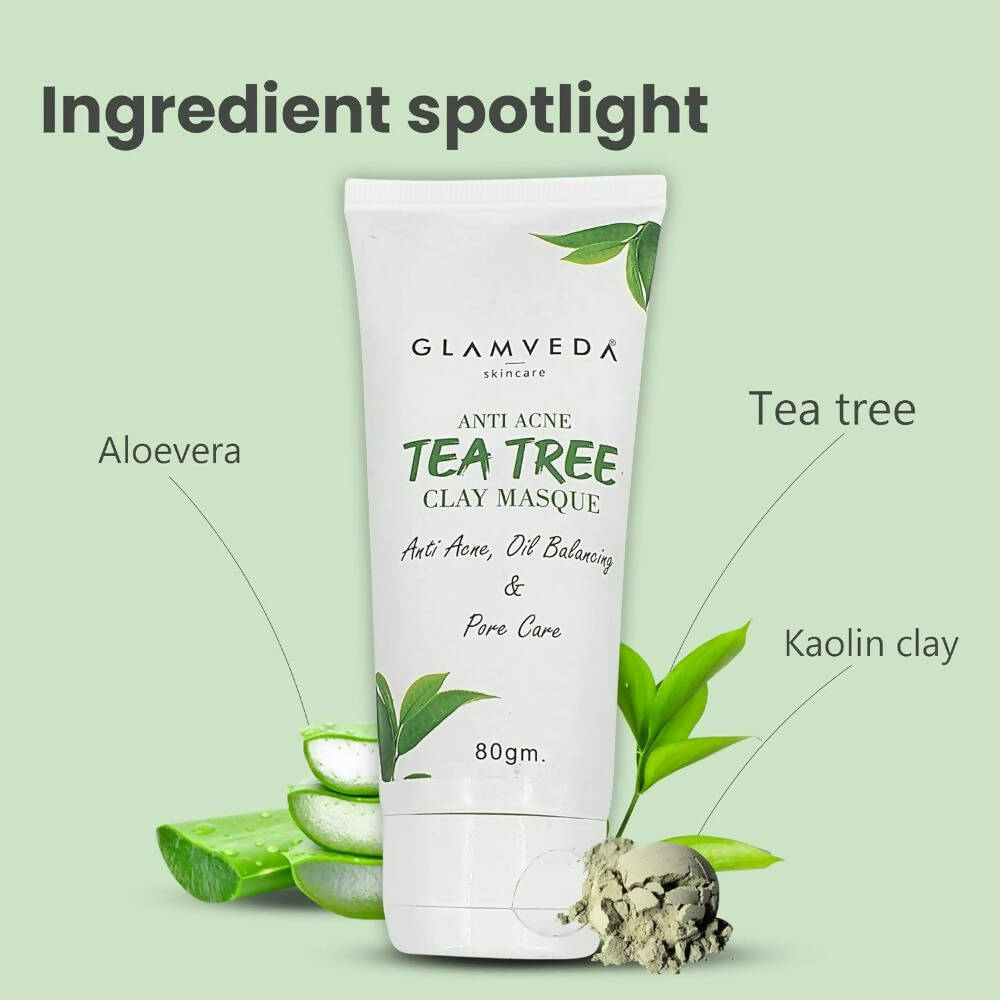 Glamveda Tea Tree Anti Acne Mud Mask - DrMediCart