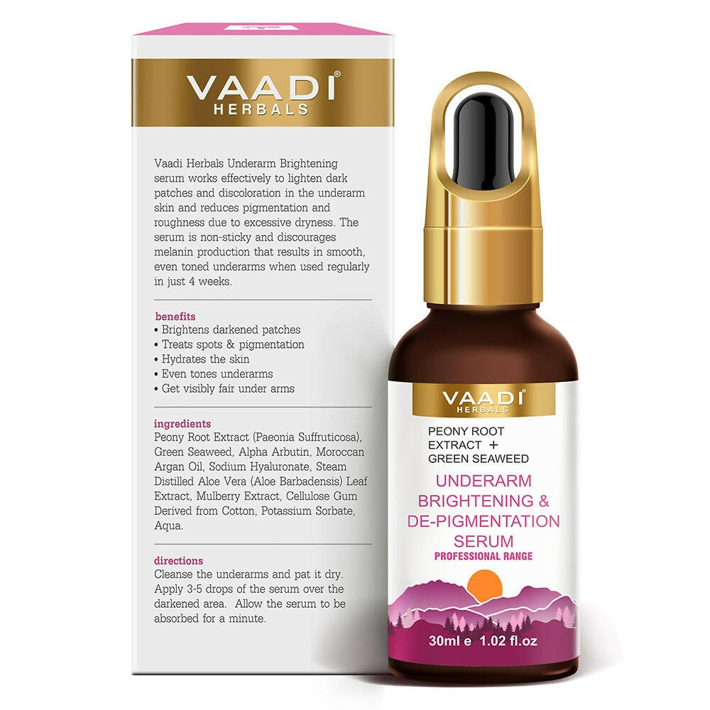 Vaadi Herbals Underarm Brightening & De-pigmentation Serum With Peony Root Extract & Green Seaweed - Drmedicart