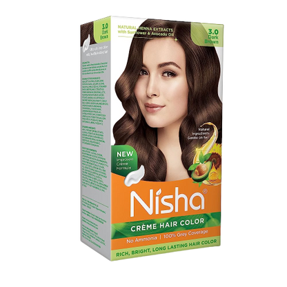 Nisha Creme Hair Color Dark Brown