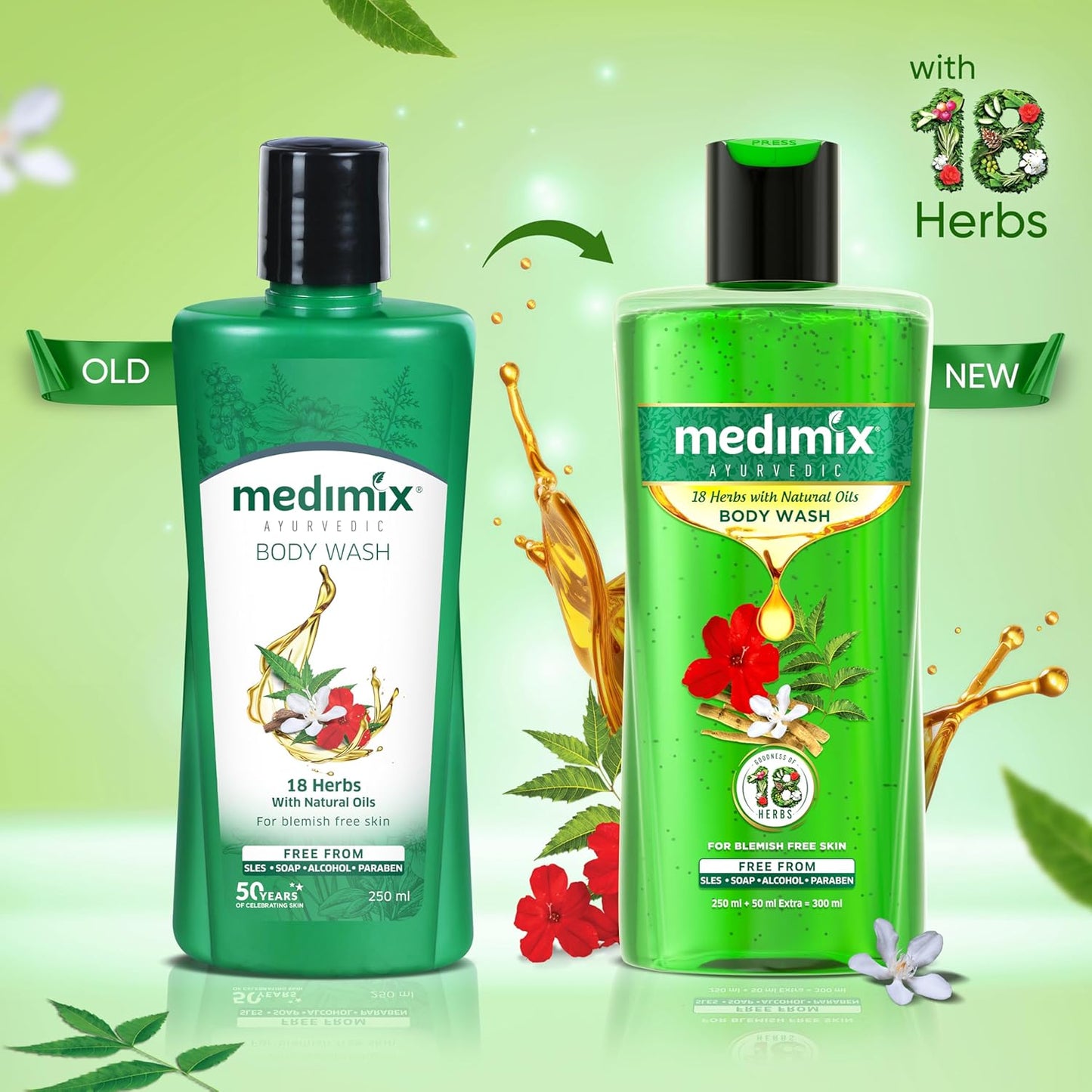 Medimix Ayurvedic 18 Herbs Body Wash With Natural Oils