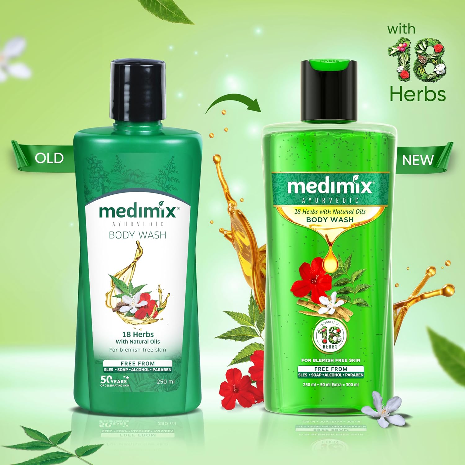 Medimix Ayurvedic 18 Herbs Body Wash With Natural Oils