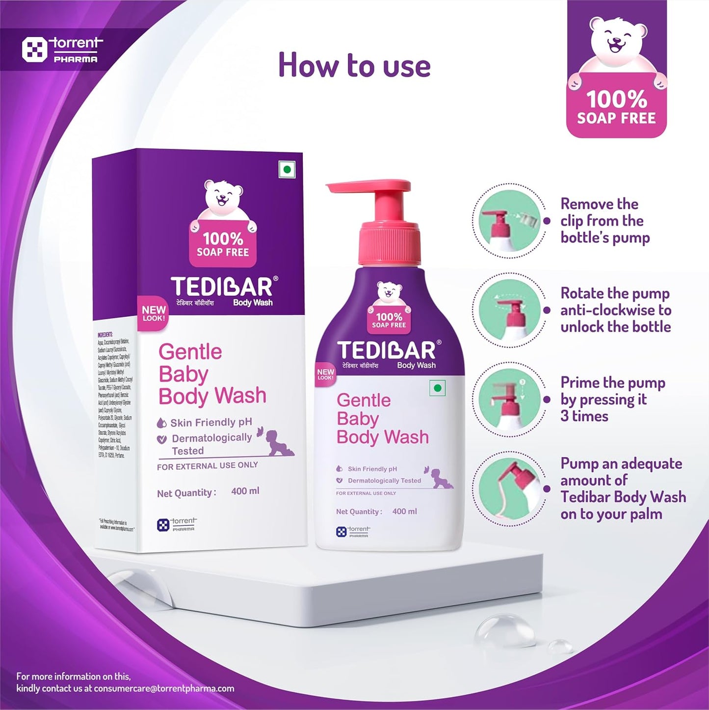Tedibar Gentle Baby Body Wash For Prevents Dryness & Rashes