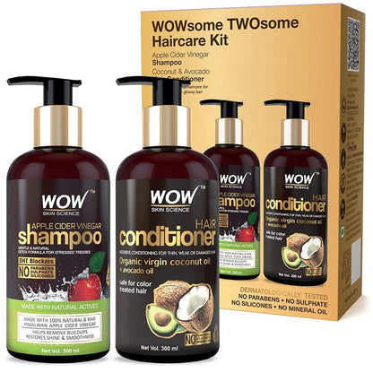 Buy Wow Skin Science Apple Cider Vinegar Shampoo and Hair Conditioner Combo from DrMediCart, Ship from India to USA