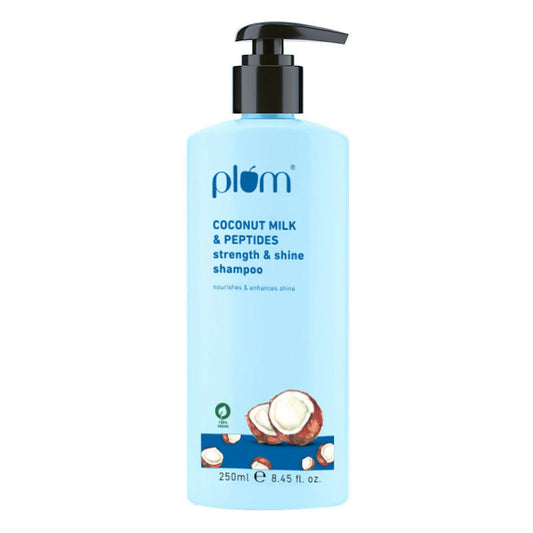Plum Coconut Milk & Peptides Shampoo For Soft, Shiny Hair