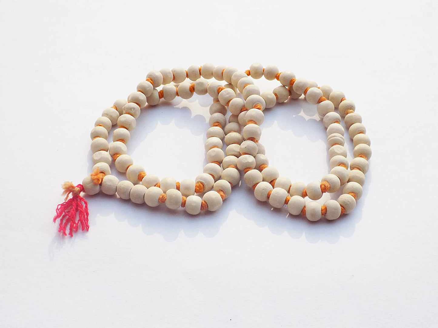 Kannssky White Tulsi Japa Mala 108 + 1 Beads