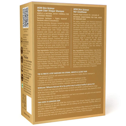 Wow Skin Science Apple Cider Vinegar Shampoo and Hair Conditioner Combo - Drmedicart