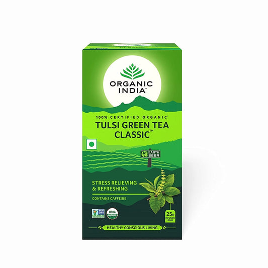 Buy Organic India Tulsi Green Tea Classic 25 Tea bags from DrMediCart, Ship from India to USA