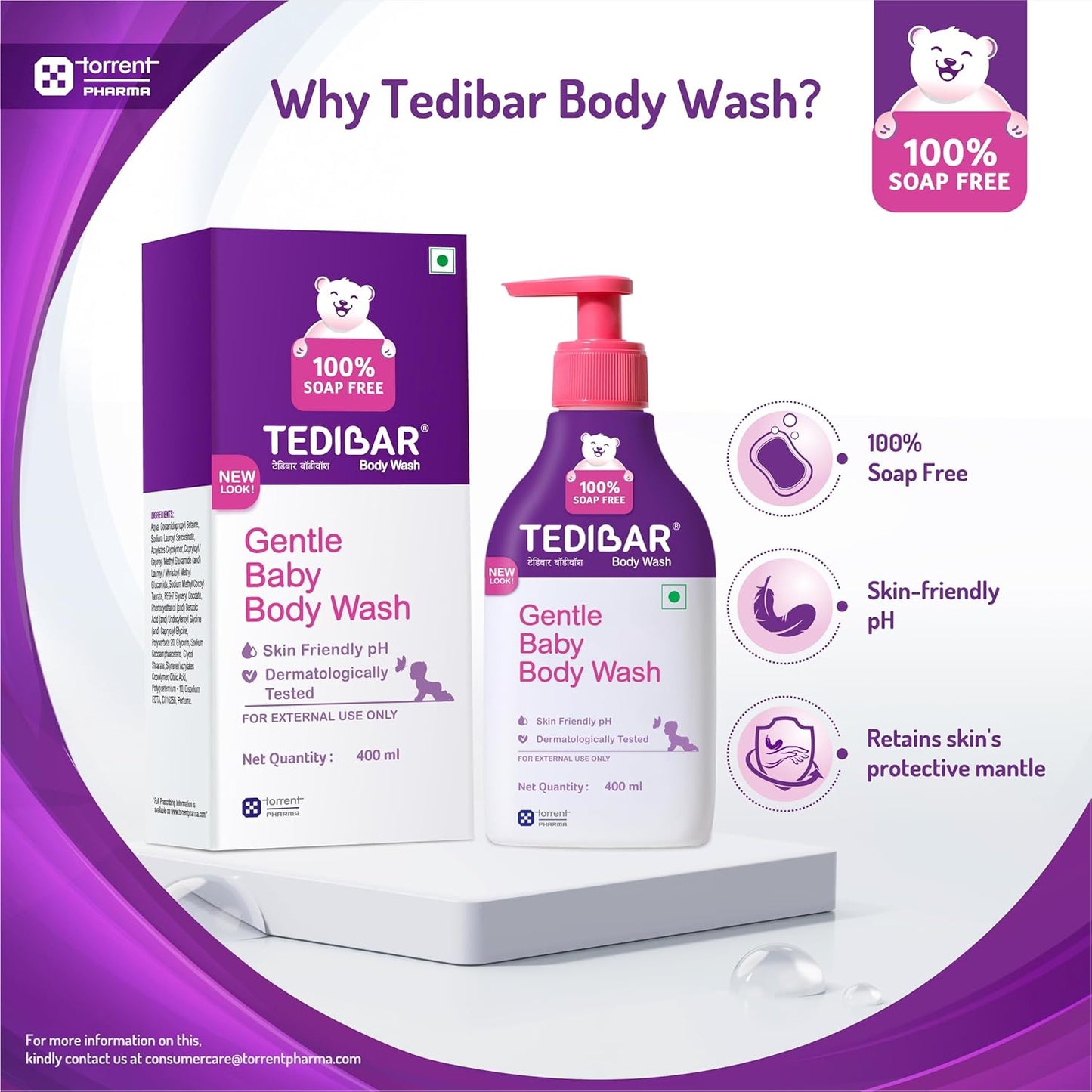 Tedibar Gentle Baby Body Wash For Prevents Dryness & Rashes