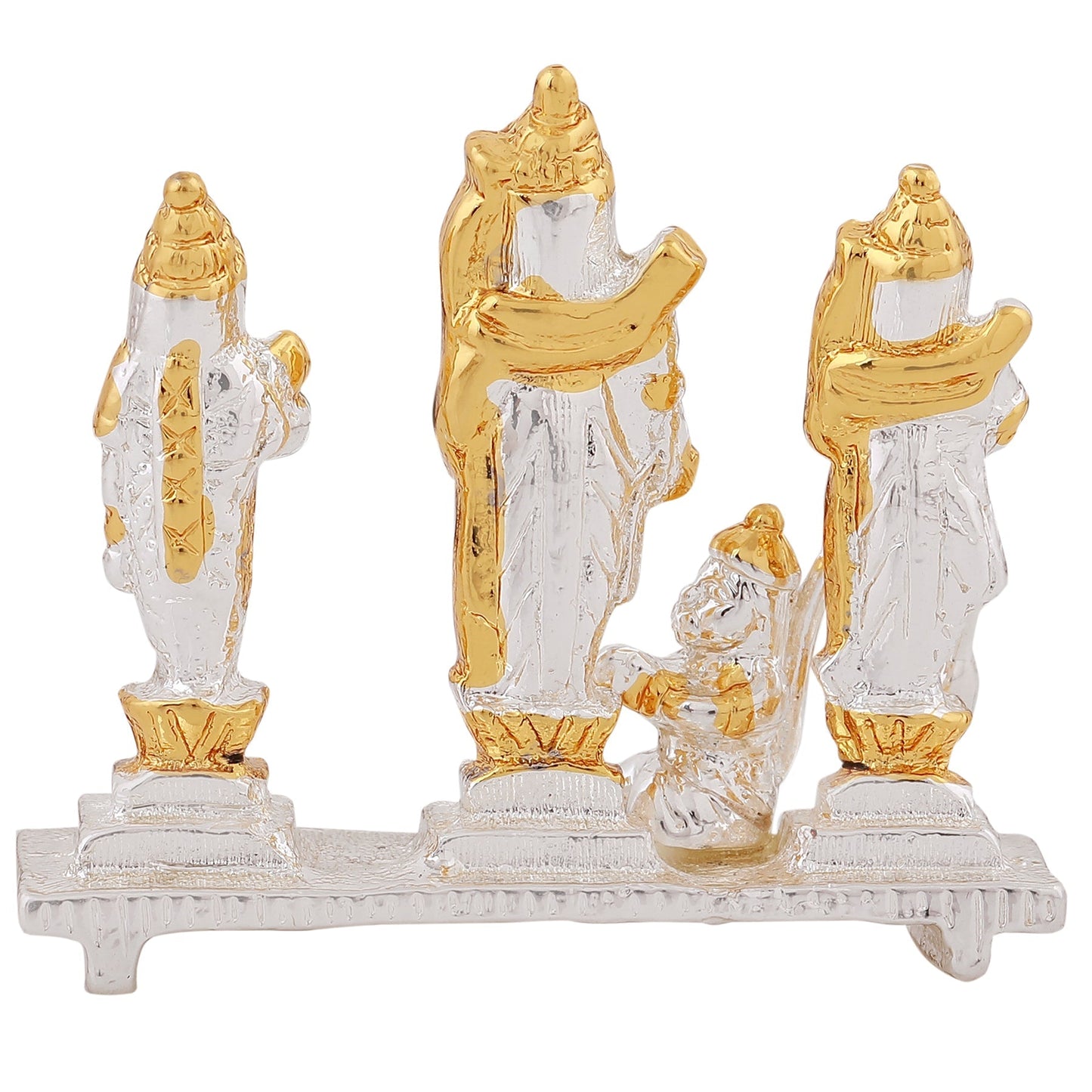 Estele Gold-Polished Spiritual Ram Darbar|God Ram,Laxman,Sita & Hanuman Idol for Home/Car DÃ©cor