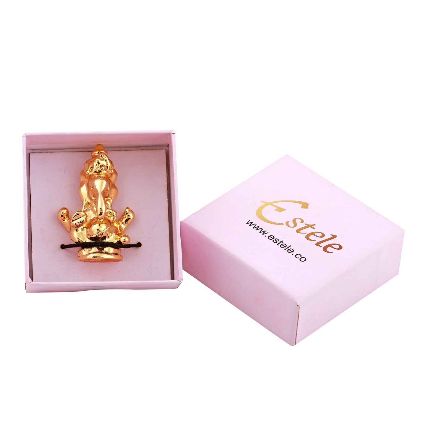Estele Gold -Polished Spiritual Lord Ganesha Idol for Gifts & HouseWarming/Home/Office Decors