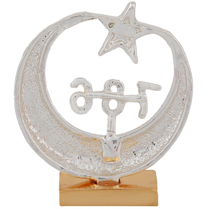 Estele Gold -Polished Spiritual 786 Chand Taara Idol for Home Decorative/ Car Dashboard