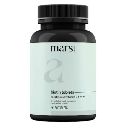 Mars By GHC Hair Biotin Tablets with Keratin, Amino Acids, Grape Seed