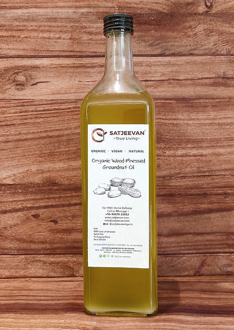 Satjeevan Organic Wood-Pressed Groundnut Oil
