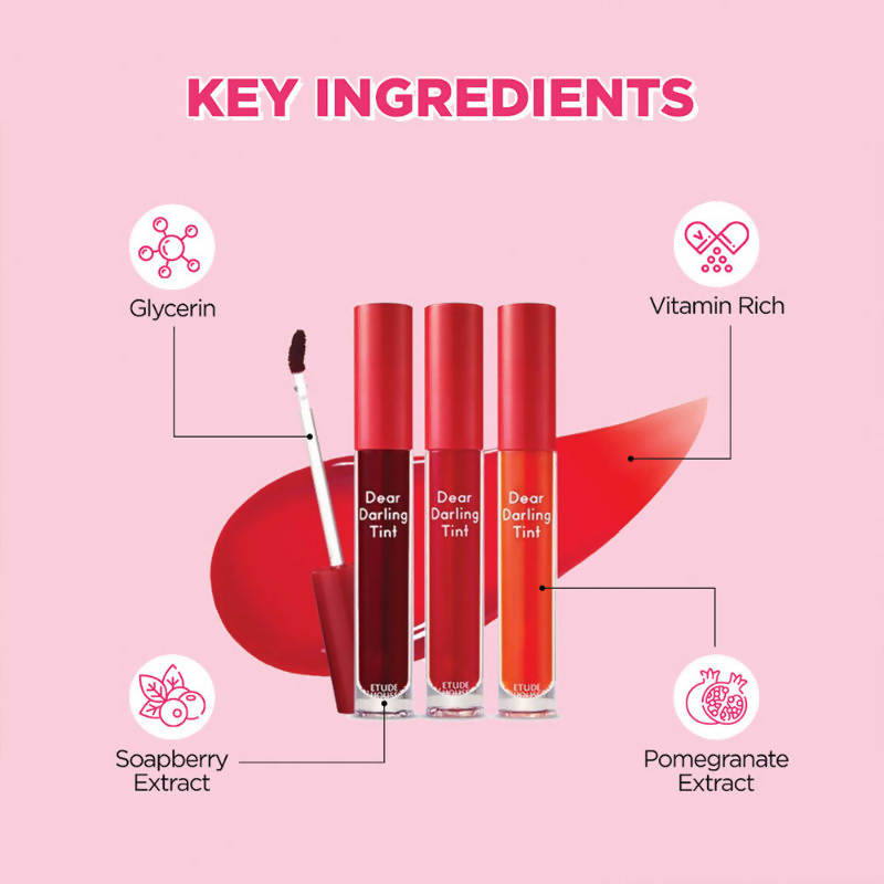Etude House Dear Darling Water Gel Lip And Cheek Tint Lipstick  - Rd303
