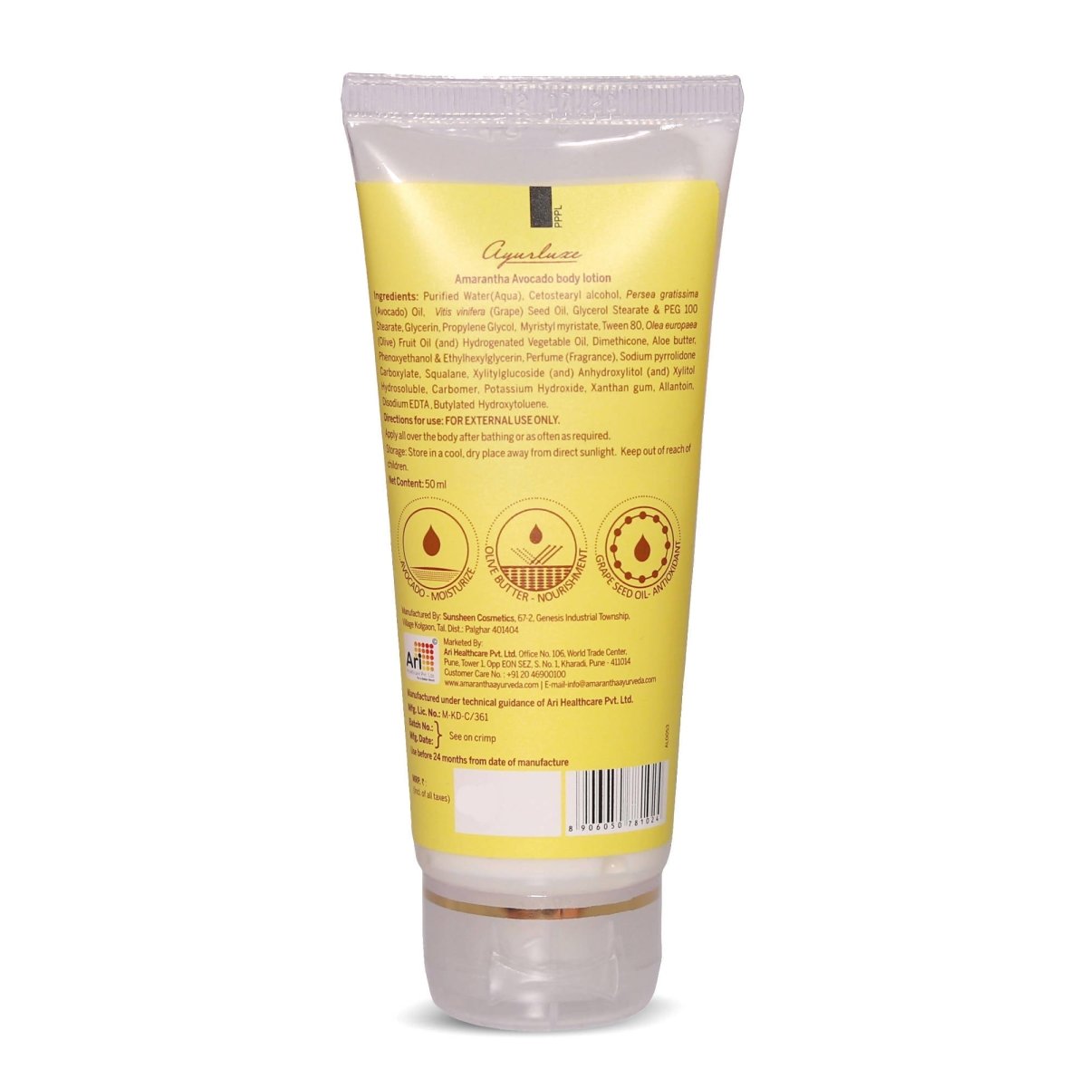 Amarantha Ayurvedic Avocado Body Lotion - DrMediCart