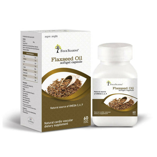 Buy Four Seasons Flaxseed Oil Capsules from DrMediCart, Ship from India to USA