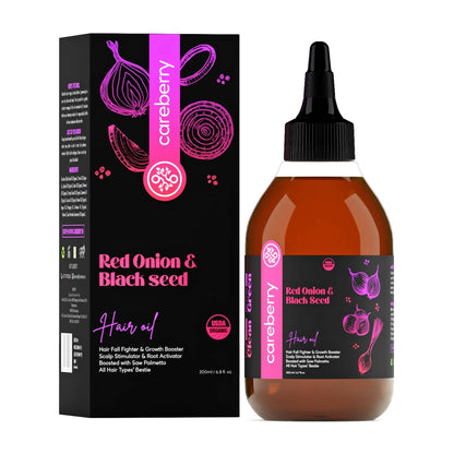 Careberry Genuine Organic Red Onion & Black Seed Extract Oil