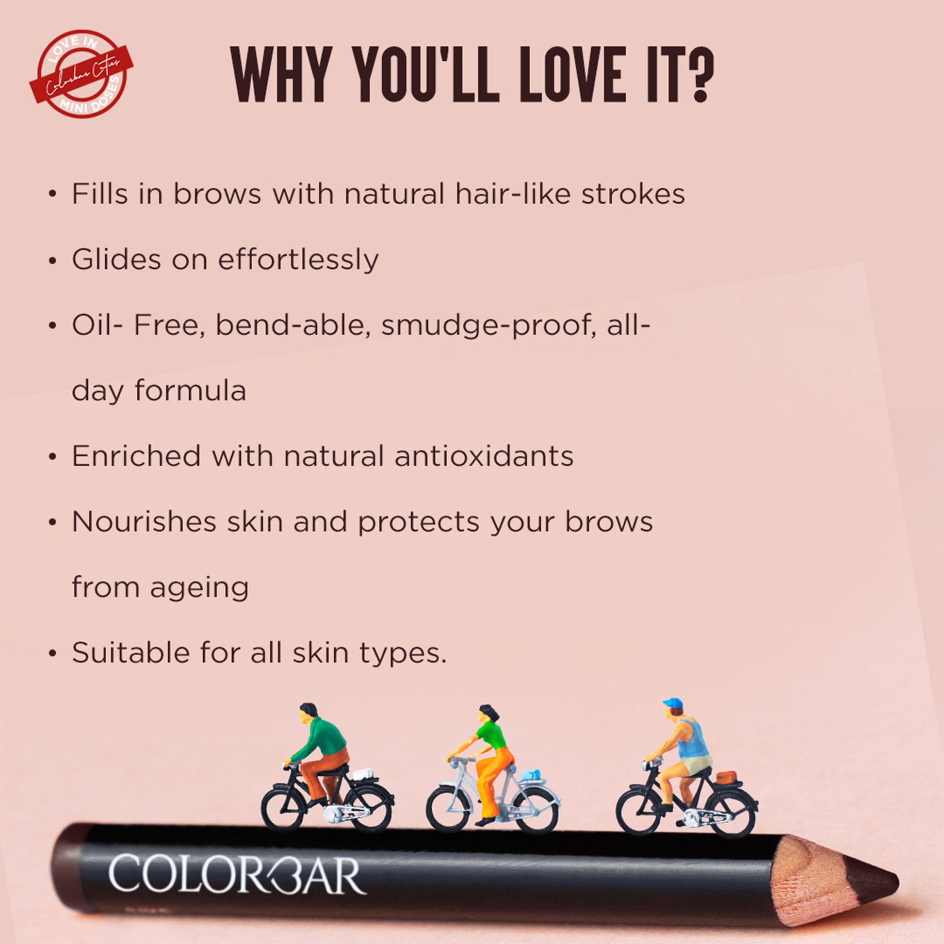 Colorbar Stunning Brow Pencil Mini Chestnut - {001}