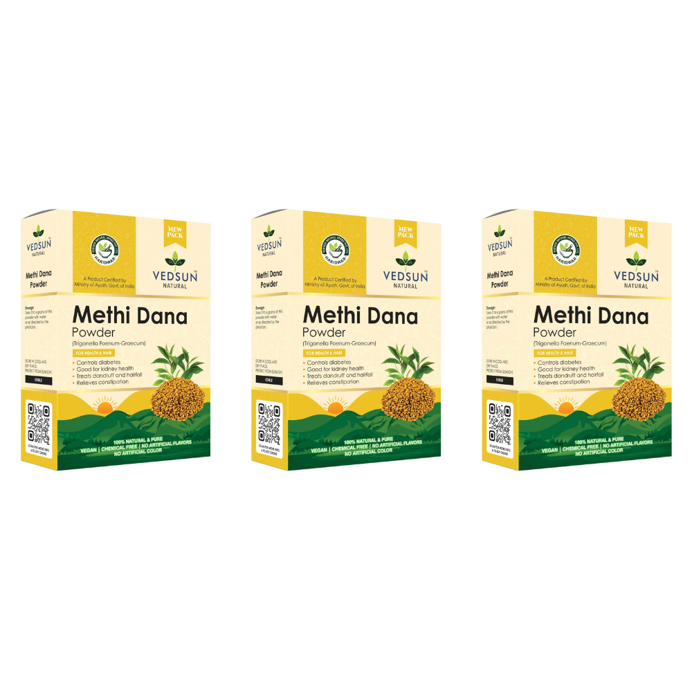 Vedsun Naturals Methi Dana Powder pure and organic for Hair Growth