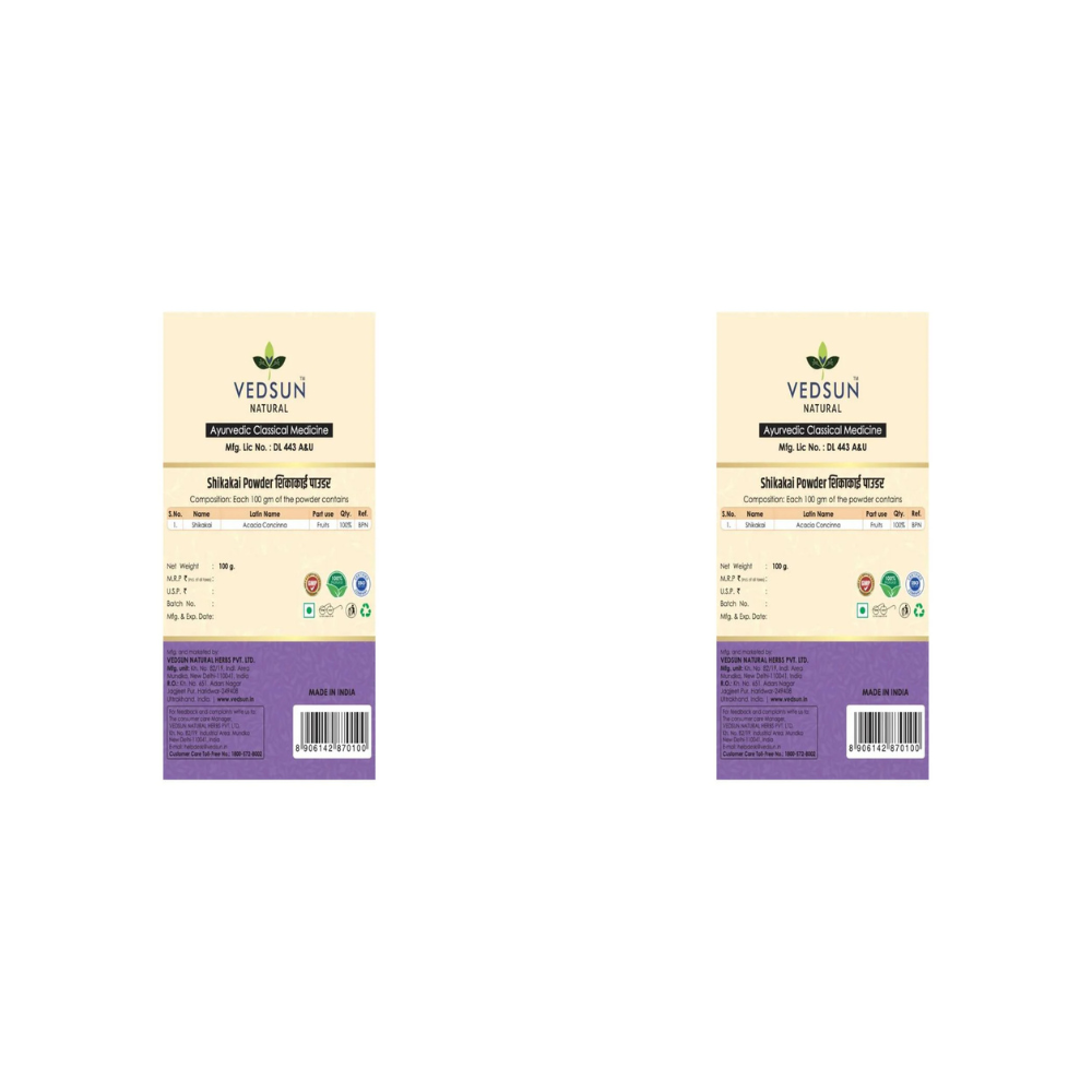 Vedsun Naturals Shikakai Powder Organic and Pure For Hair Growth