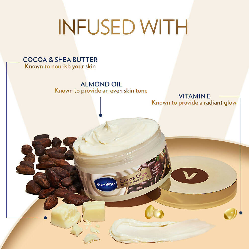 Vaseline Cocoa Glow Whipped Body Butter - Drmedicart