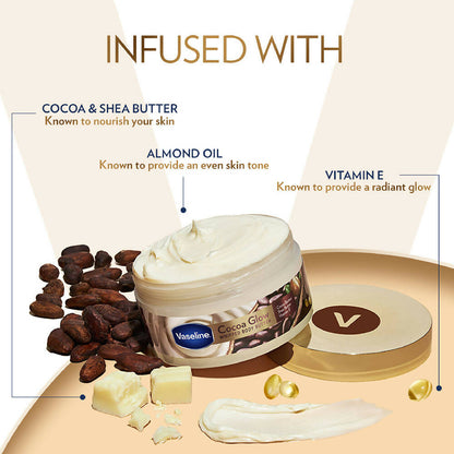 Vaseline Cocoa Glow Whipped Body Butter - Drmedicart
