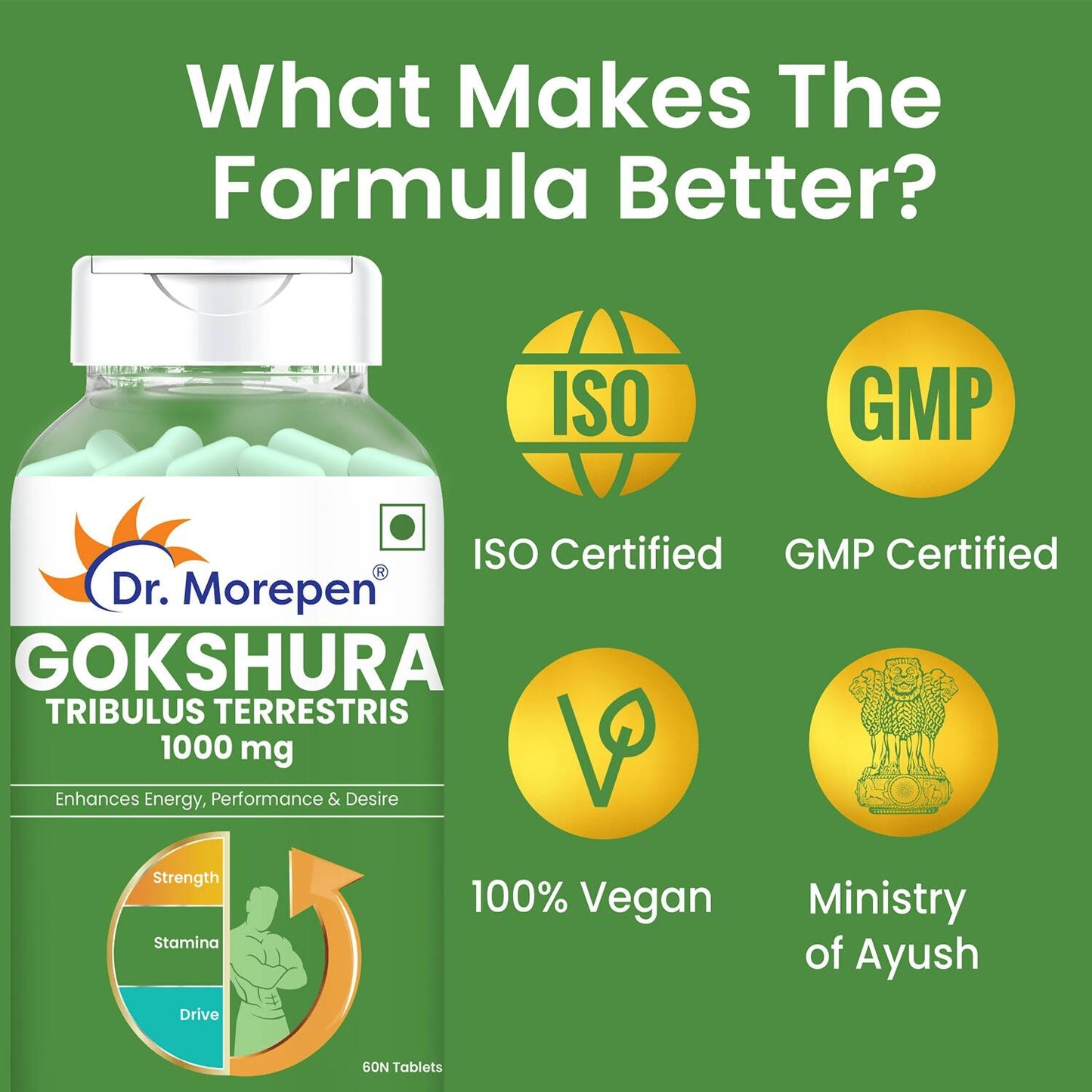 Dr. Morepen Gokshura and Testo Boost Tablets Combo for Men
