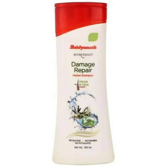 Buy Baidyanath Jhansi Ayurvedant Damage Repair Herbal Shampoo - Henna & Olive from DrMediCart, Ship from India to USA