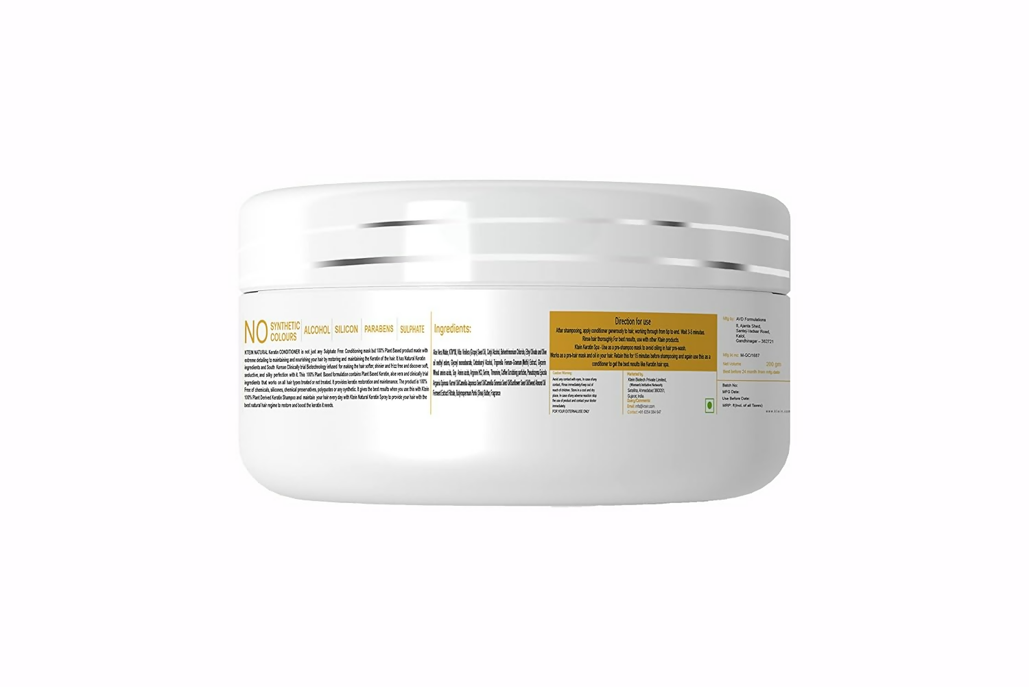 Ktein Natural Plant Derived Keratin Conditioning Hair Masks