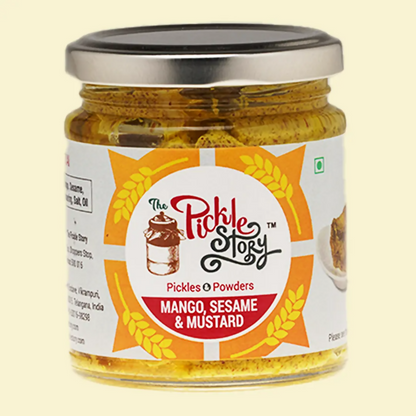 The Pickle Story Mango, Sesame & Mustard (no chilly powder) - Uppukai Pickle