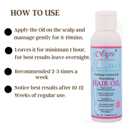 vigini damage repair nourishing hair care tonic oil with keratin brahmi coconut oil buy in usa