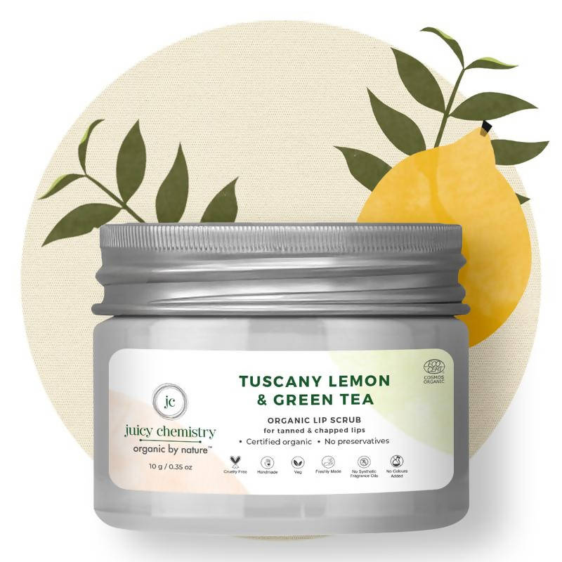 Juicy Chemistry Tuscany Lemon & Green Tea Lip Scrub - DrMediCart