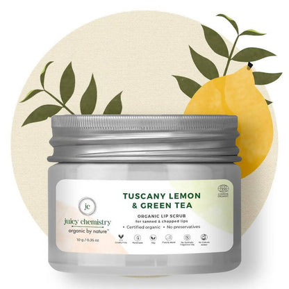 Juicy Chemistry Tuscany Lemon & Green Tea Lip Scrub - DrMediCart