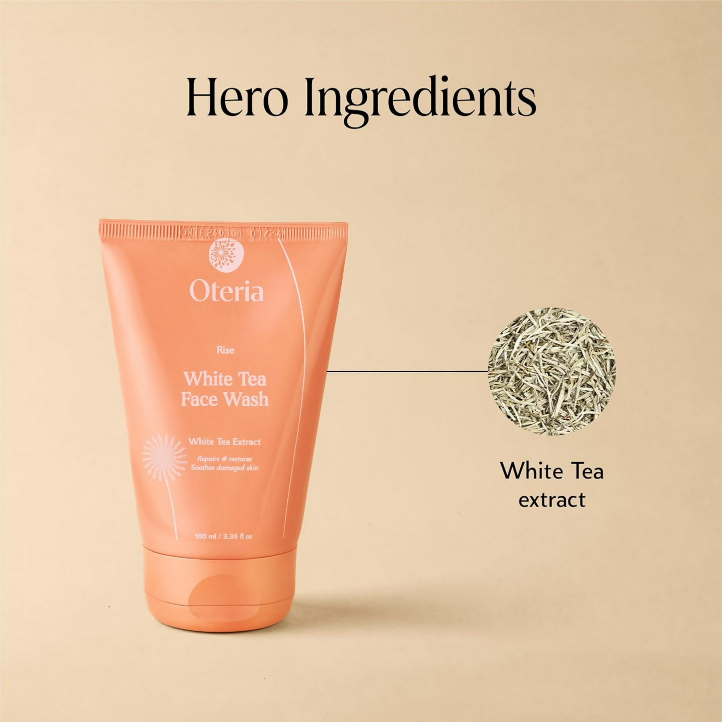 Oteria Premium Clear Skin Face Wash Infused With White Tea Extracts For Glowing And Brightening Skin