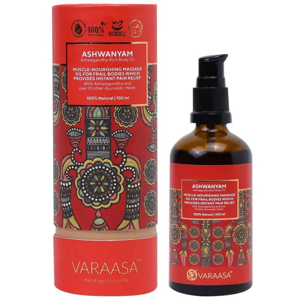 Buy Varaasa Ashwanyam Ashwagandha-Rich Body Oil from DrMediCart, Ship from India to USA