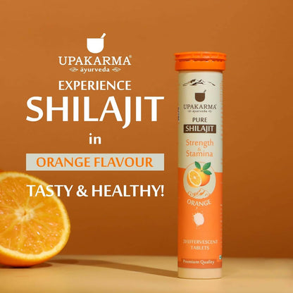Upakarma Ayurveda Pure SJ Effervescent Tablets in 2 Unique Flavors (Orange & Blueberry) Combo - Drmedicart