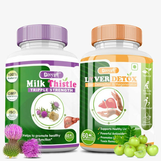 Buy Divya Shree Liver cleanse  & Milk Thistle Capsule Combo from DrMediCart, Ship from India to USA