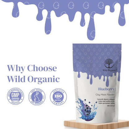 Wild Organic Blueberry Clay Mask Powder