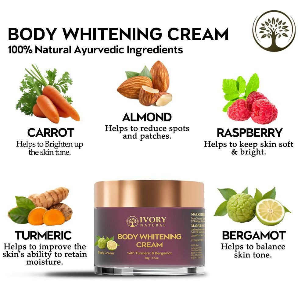 Ivory Natural Body Whitening Cream - Achieve Even Skin Tone And Smooth Texture For A Radiant Glow