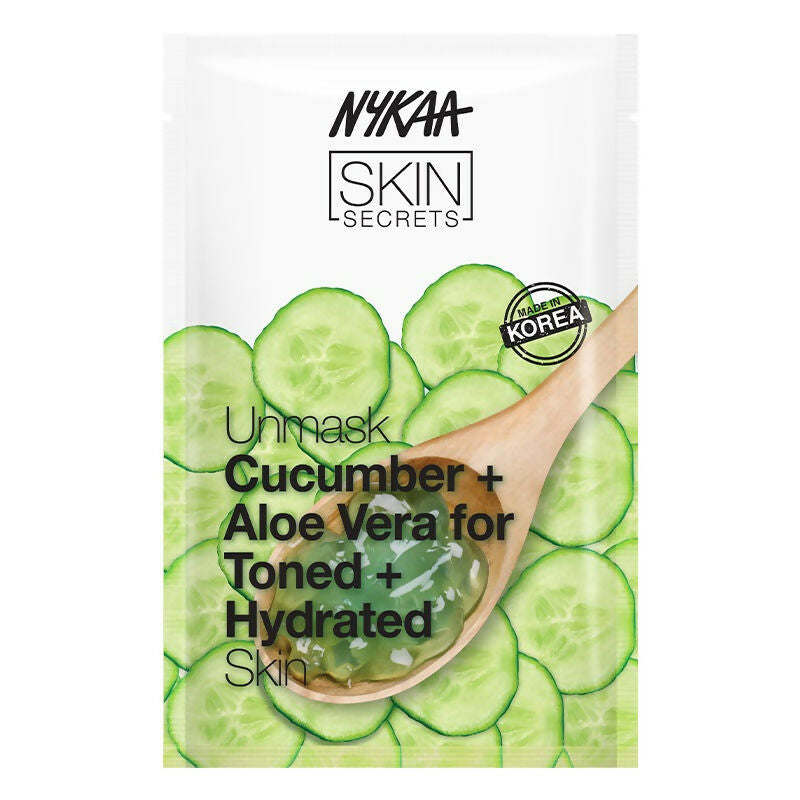 Nykaa Skin Secrets Indian Rituals Cucumber + Aloe Vera Sheet Mask For Toned & Hydrated Skin - Drmedicart
