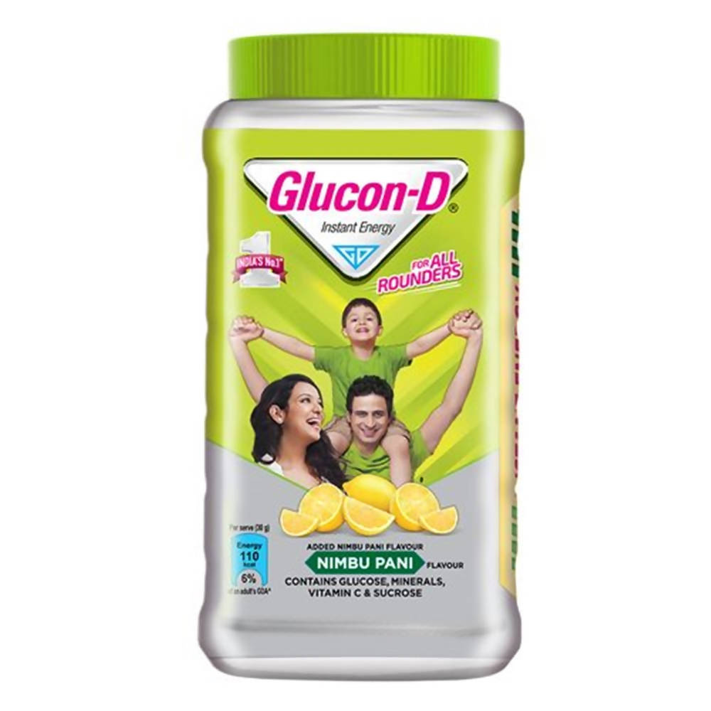 Glucon-D Instant Energy Health Drink - Nimbu Pani | Nimbu Pani Flavoured Glucose Powder | Instant Energy & Immunity Recharge | With Vitamin C & Calcium