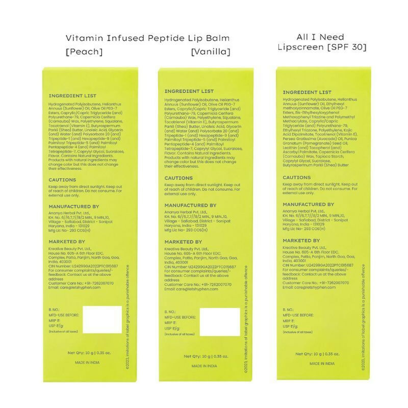 Hyphen By Kriti Sanon Juicy Lips Or Nothing Lip Care Combo For Dry & Chapped Lips, Hydrates & Moisturizes