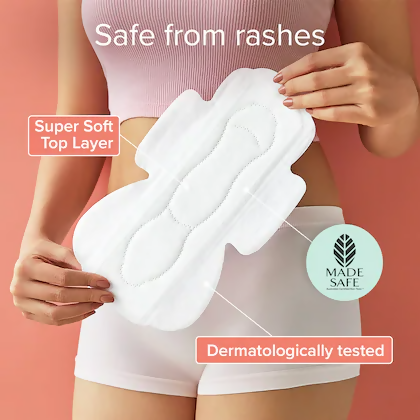 Nua Ultra Safe Sanitary Pads Heavy Flow-XL+ with Disposal Pouches