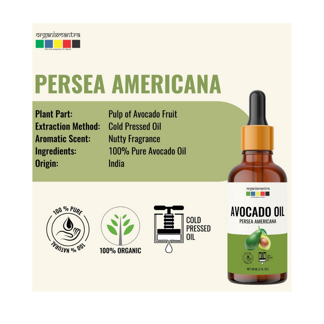 Organix Mantra Avocado Oil for Hair Growth, Moisturizing Skin & Face Massage