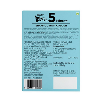 BBlunt Salon Secret 5 Minute Shampoo Hair Colour - Natural Black