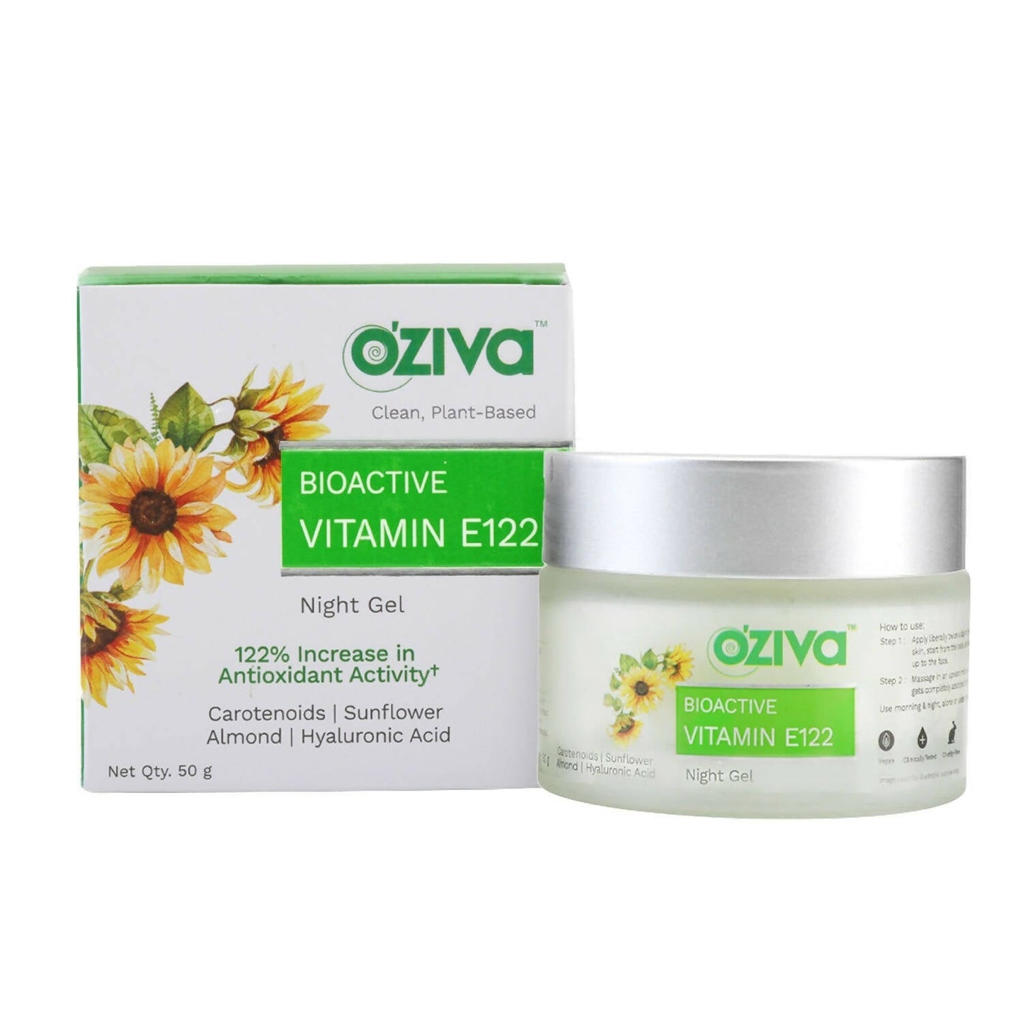 Buy OZiva Bioactive Vitamin E122 Night Gel from DrMediCart, Ship from India to USA
