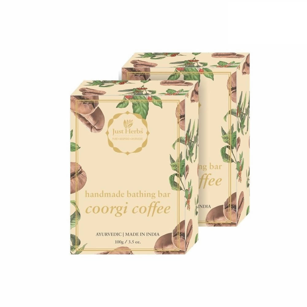 Just Herbs Handmade Bathing Bar Coorgi Coffee pack of 2