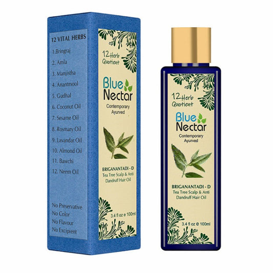 Blue Nectar Briganantadi - D Tea Tree Scalp & Anti Dandruff Hair Oil - DrMediCart