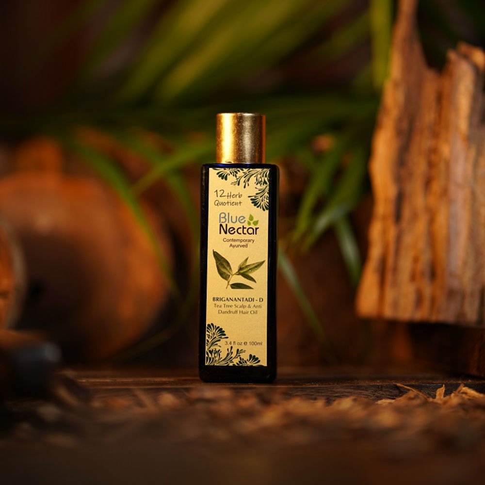 Blue Nectar Briganantadi - D Tea Tree Scalp & Anti Dandruff Hair Oil - DrMediCart